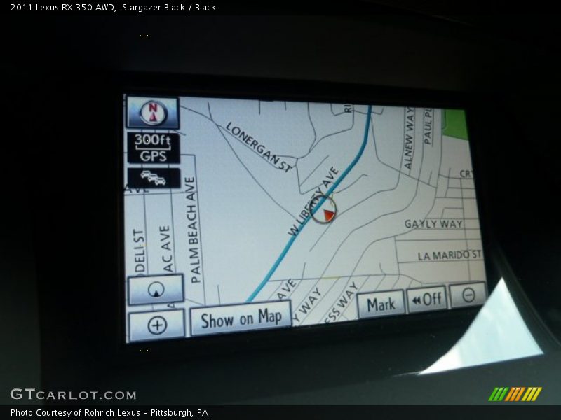 Navigation of 2011 RX 350 AWD