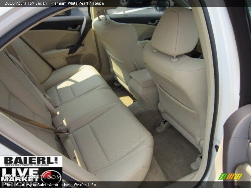 Premium White Pearl / Taupe 2010 Acura TSX Sedan