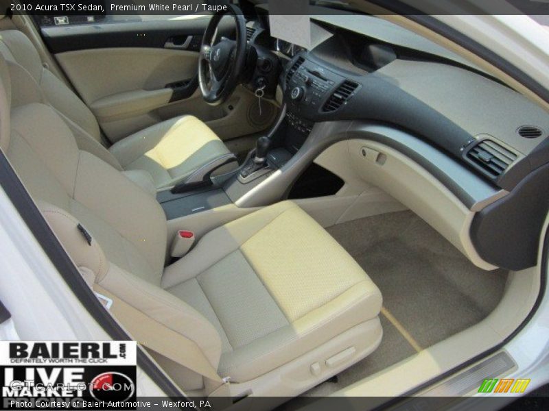 Premium White Pearl / Taupe 2010 Acura TSX Sedan