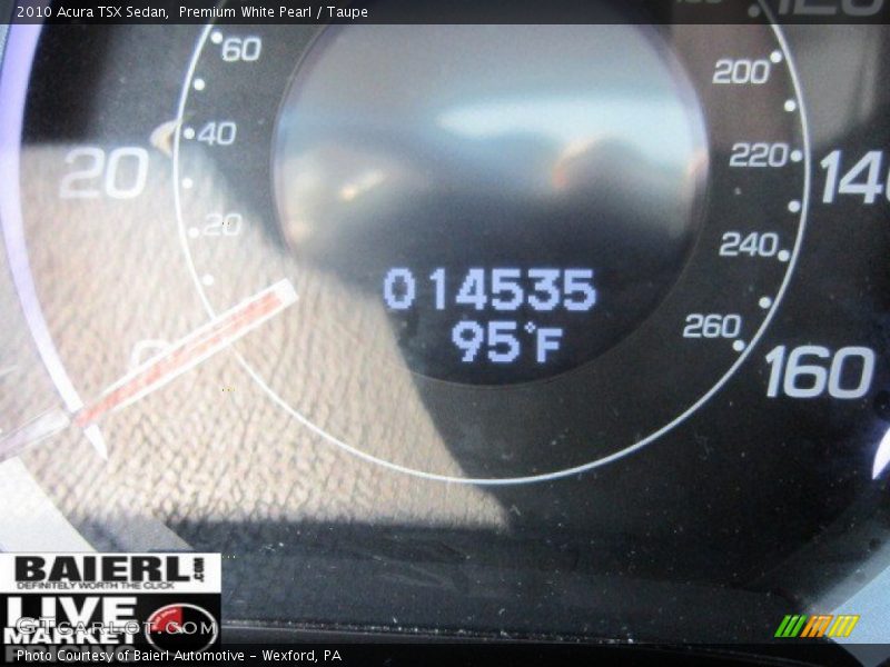 Premium White Pearl / Taupe 2010 Acura TSX Sedan