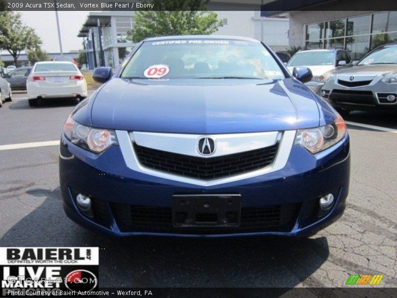 Vortex Blue Pearl / Ebony 2009 Acura TSX Sedan