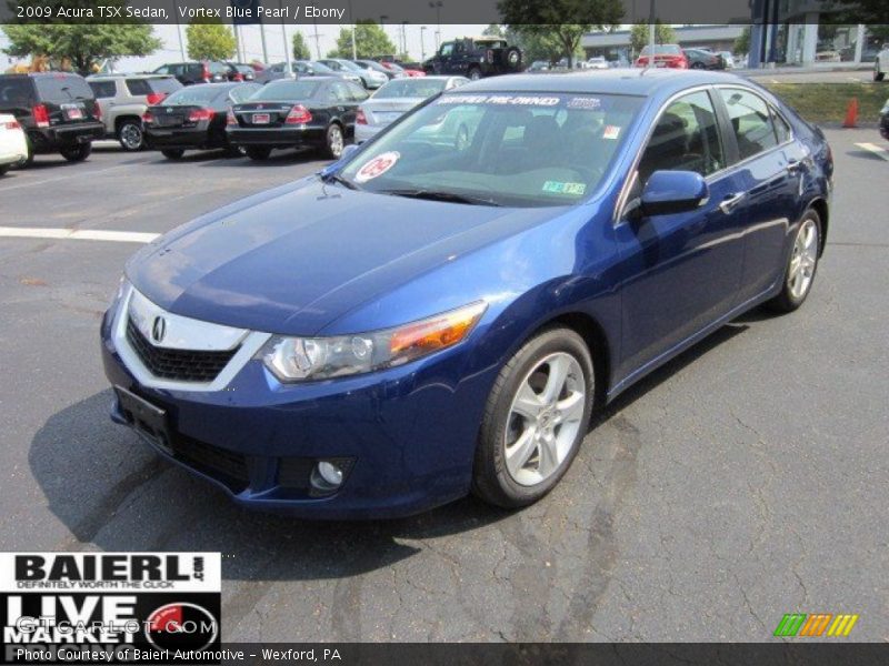 Vortex Blue Pearl / Ebony 2009 Acura TSX Sedan