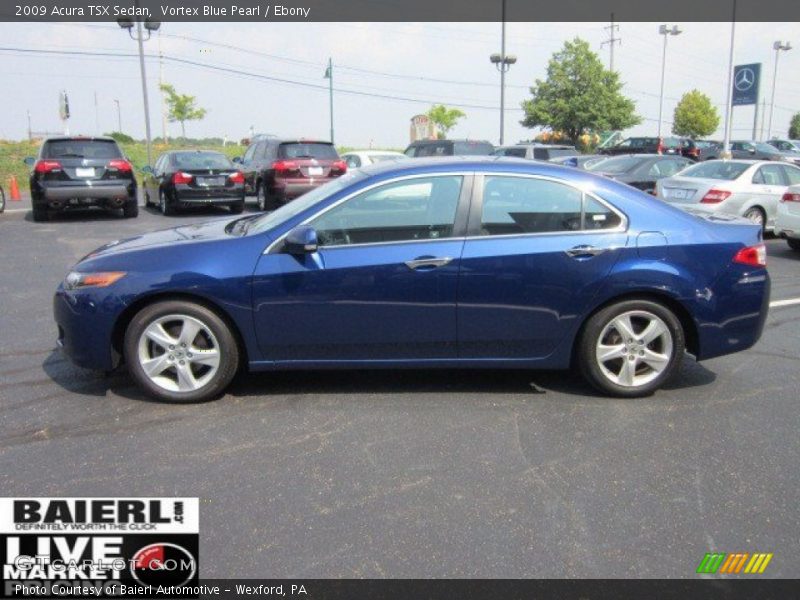 Vortex Blue Pearl / Ebony 2009 Acura TSX Sedan