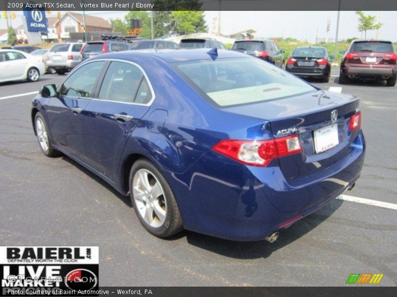 Vortex Blue Pearl / Ebony 2009 Acura TSX Sedan