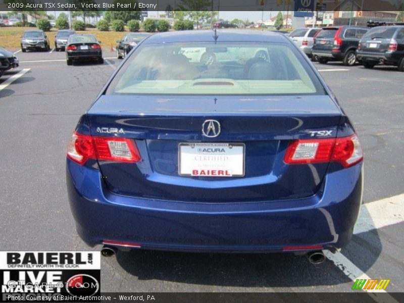 Vortex Blue Pearl / Ebony 2009 Acura TSX Sedan