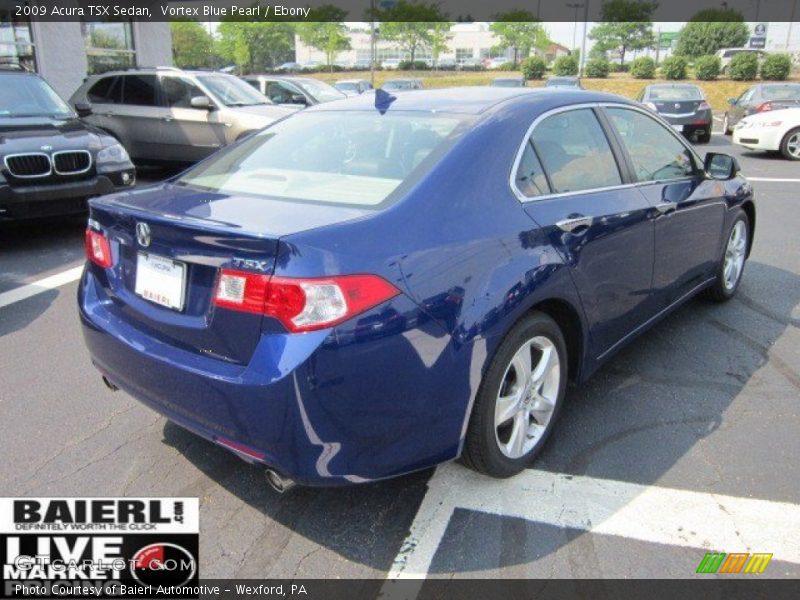 Vortex Blue Pearl / Ebony 2009 Acura TSX Sedan