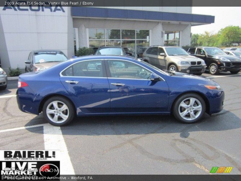Vortex Blue Pearl / Ebony 2009 Acura TSX Sedan