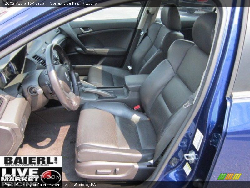 Vortex Blue Pearl / Ebony 2009 Acura TSX Sedan