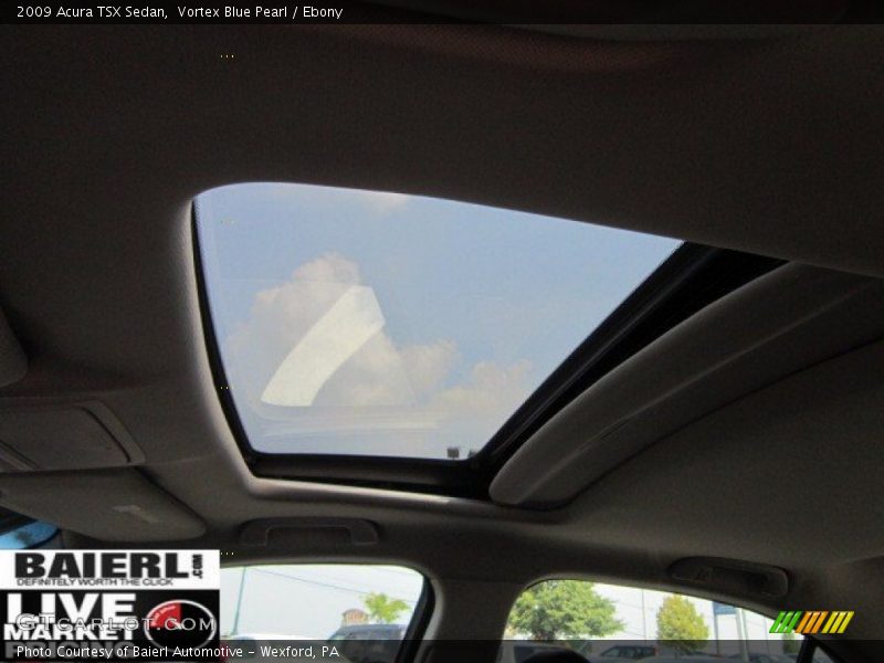 Vortex Blue Pearl / Ebony 2009 Acura TSX Sedan