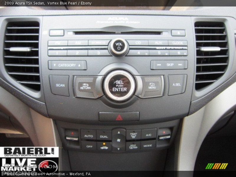 Vortex Blue Pearl / Ebony 2009 Acura TSX Sedan