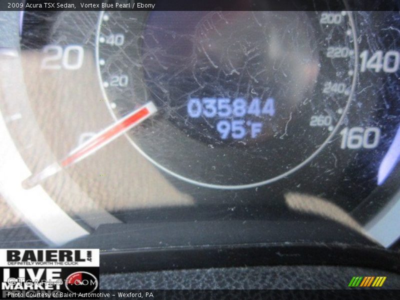 Vortex Blue Pearl / Ebony 2009 Acura TSX Sedan