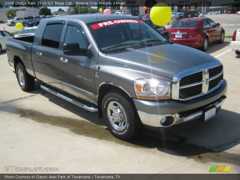 Mineral Gray Metallic / Khaki 2006 Dodge Ram 2500 SLT Mega Cab