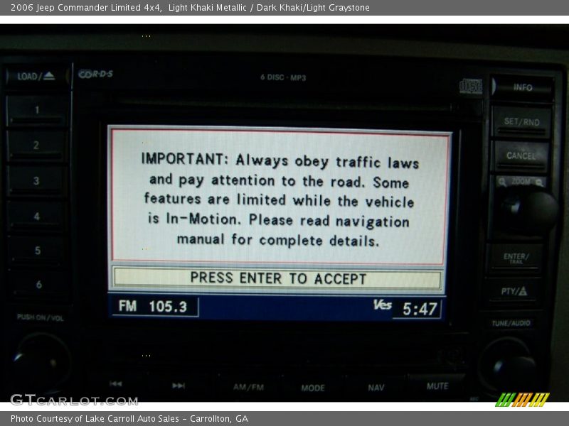 Light Khaki Metallic / Dark Khaki/Light Graystone 2006 Jeep Commander Limited 4x4