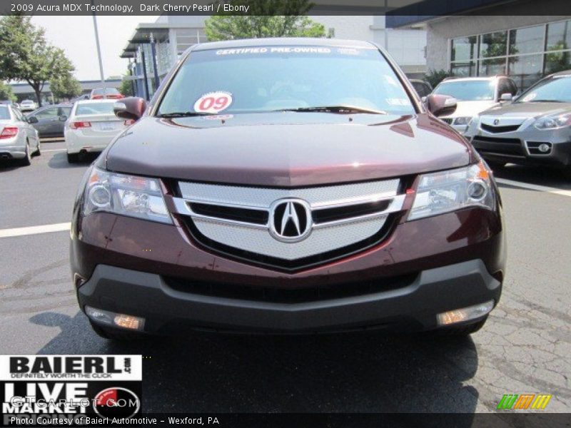 Dark Cherry Pearl / Ebony 2009 Acura MDX Technology