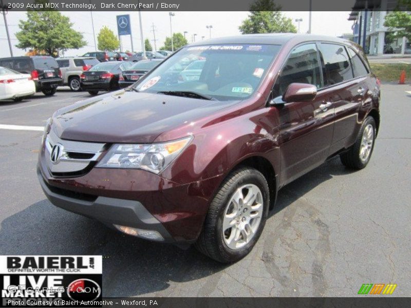 Dark Cherry Pearl / Ebony 2009 Acura MDX Technology