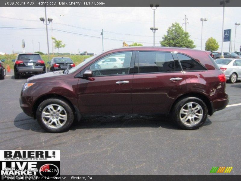 Dark Cherry Pearl / Ebony 2009 Acura MDX Technology