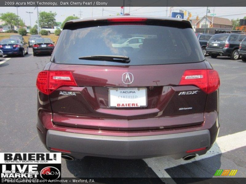 Dark Cherry Pearl / Ebony 2009 Acura MDX Technology