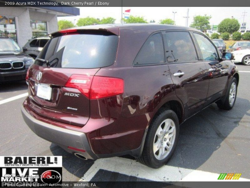 Dark Cherry Pearl / Ebony 2009 Acura MDX Technology