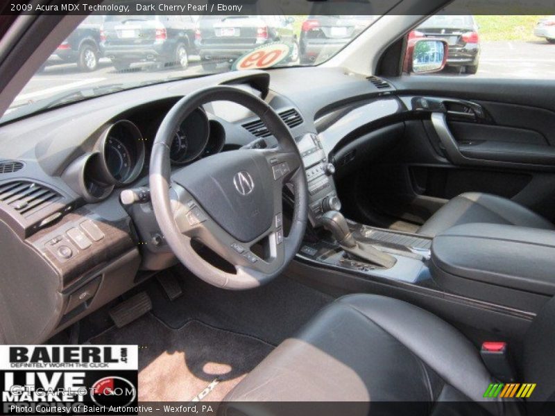 Dark Cherry Pearl / Ebony 2009 Acura MDX Technology