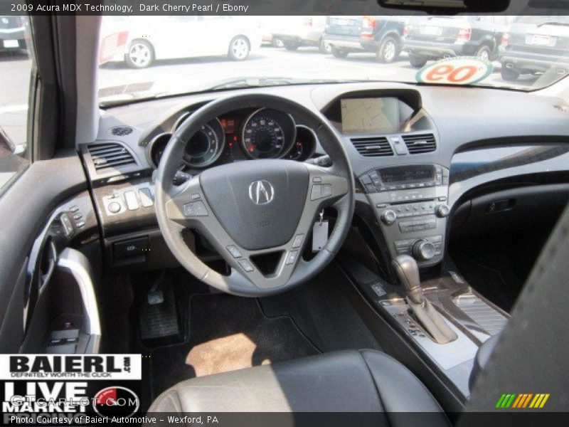 Dark Cherry Pearl / Ebony 2009 Acura MDX Technology