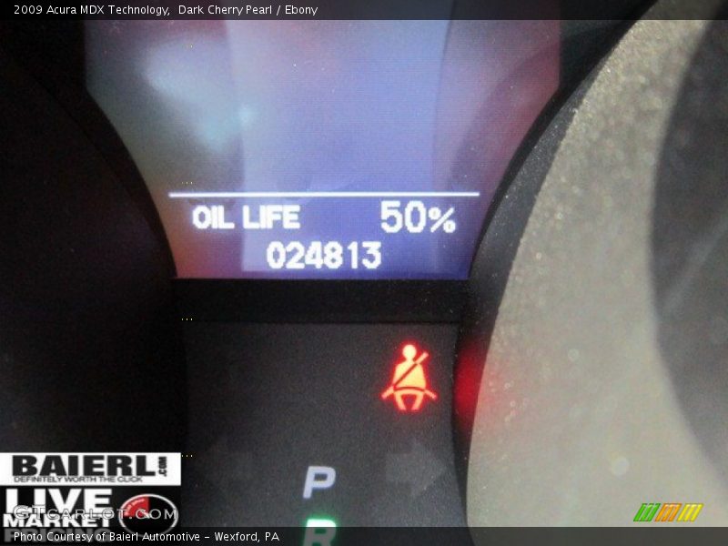 Dark Cherry Pearl / Ebony 2009 Acura MDX Technology