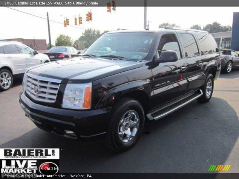 Sable Black / Shale 2003 Cadillac Escalade ESV AWD