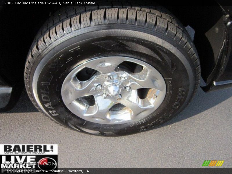 Sable Black / Shale 2003 Cadillac Escalade ESV AWD