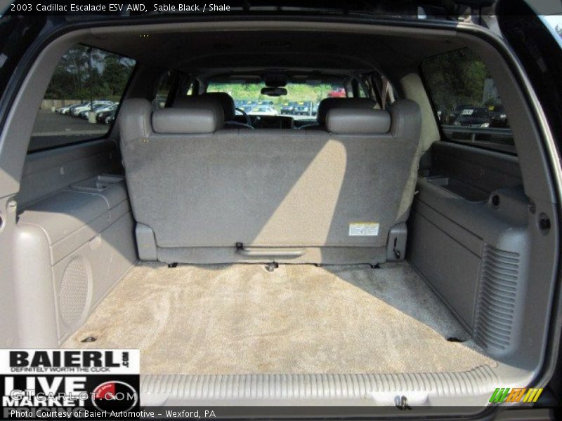 Sable Black / Shale 2003 Cadillac Escalade ESV AWD