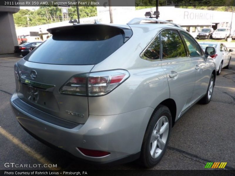 Tungsten Silver Pearl / Black 2011 Lexus RX 350 AWD