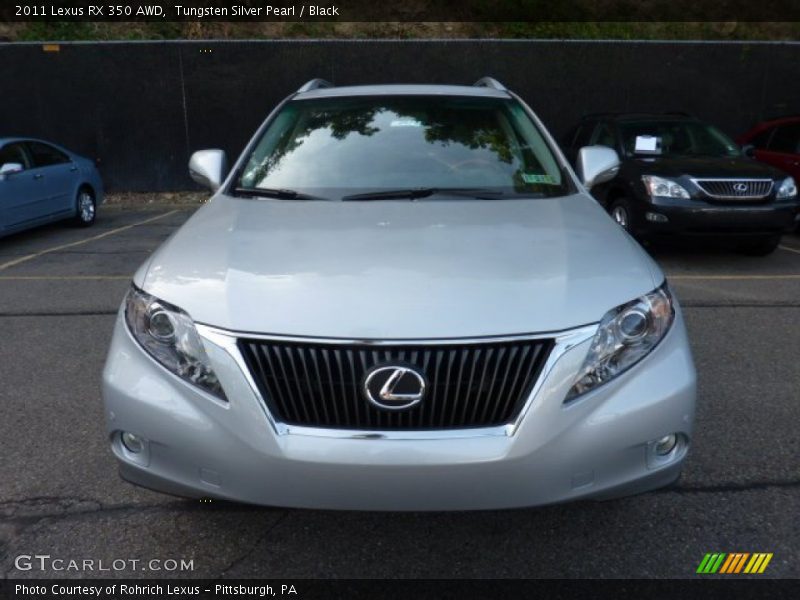 Tungsten Silver Pearl / Black 2011 Lexus RX 350 AWD