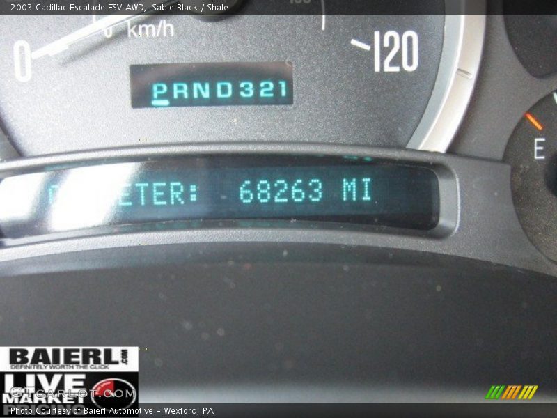 Sable Black / Shale 2003 Cadillac Escalade ESV AWD