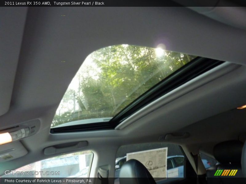 Tungsten Silver Pearl / Black 2011 Lexus RX 350 AWD