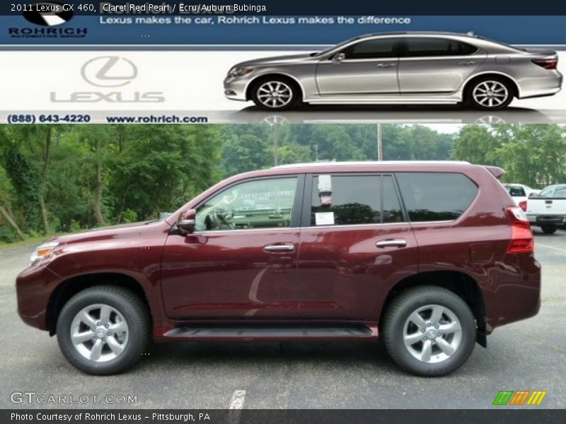 Claret Red Pearl / Ecru/Auburn Bubinga 2011 Lexus GX 460