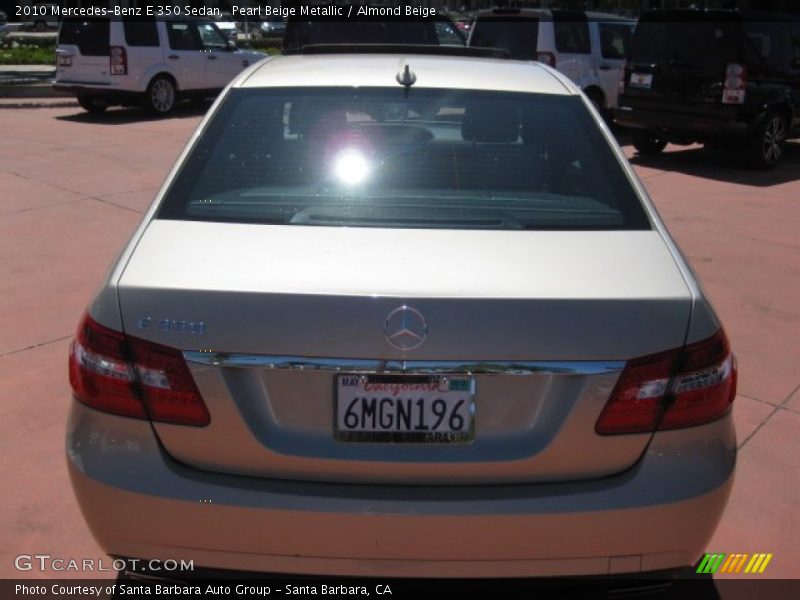 Pearl Beige Metallic / Almond Beige 2010 Mercedes-Benz E 350 Sedan