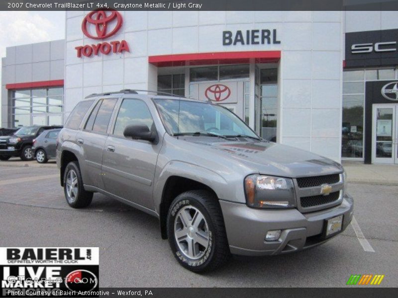Graystone Metallic / Light Gray 2007 Chevrolet TrailBlazer LT 4x4