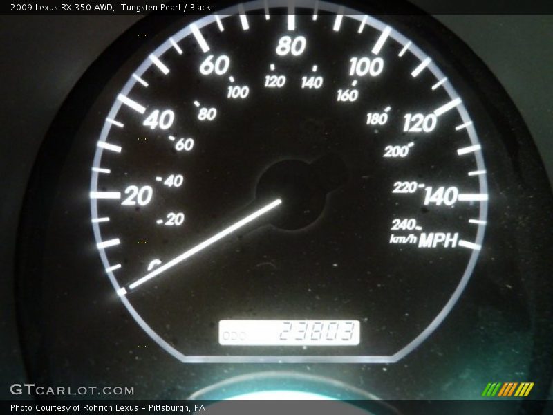 Tungsten Pearl / Black 2009 Lexus RX 350 AWD