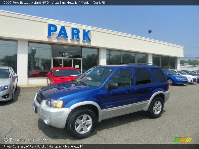 Vista Blue Metallic / Medium/Dark Flint 2007 Ford Escape Hybrid 4WD