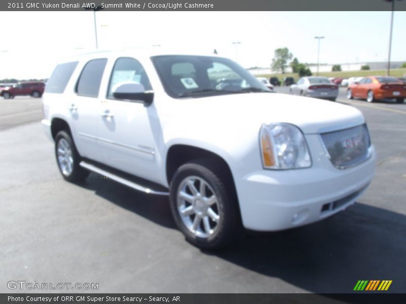 Summit White / Cocoa/Light Cashmere 2011 GMC Yukon Denali AWD