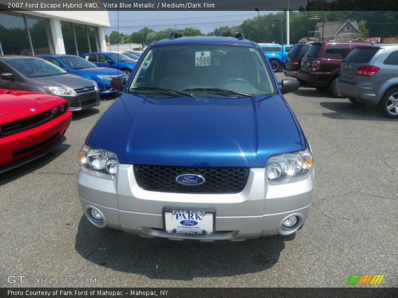 Vista Blue Metallic / Medium/Dark Flint 2007 Ford Escape Hybrid 4WD