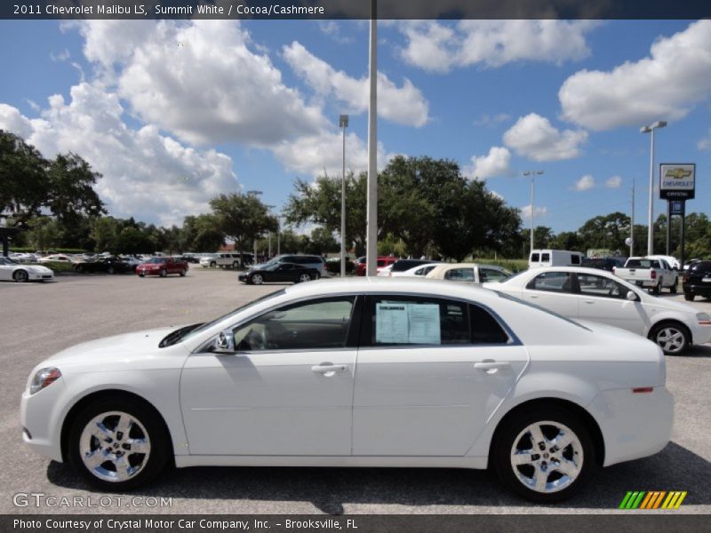 Summit White / Cocoa/Cashmere 2011 Chevrolet Malibu LS
