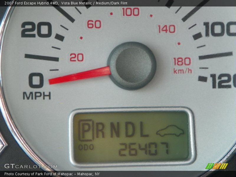 Vista Blue Metallic / Medium/Dark Flint 2007 Ford Escape Hybrid 4WD