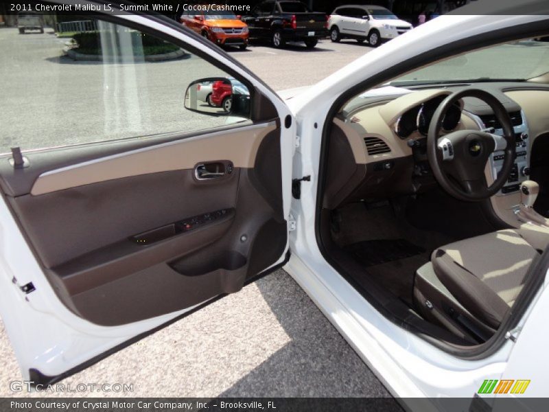 Summit White / Cocoa/Cashmere 2011 Chevrolet Malibu LS
