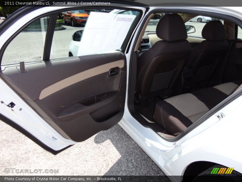 Summit White / Cocoa/Cashmere 2011 Chevrolet Malibu LS