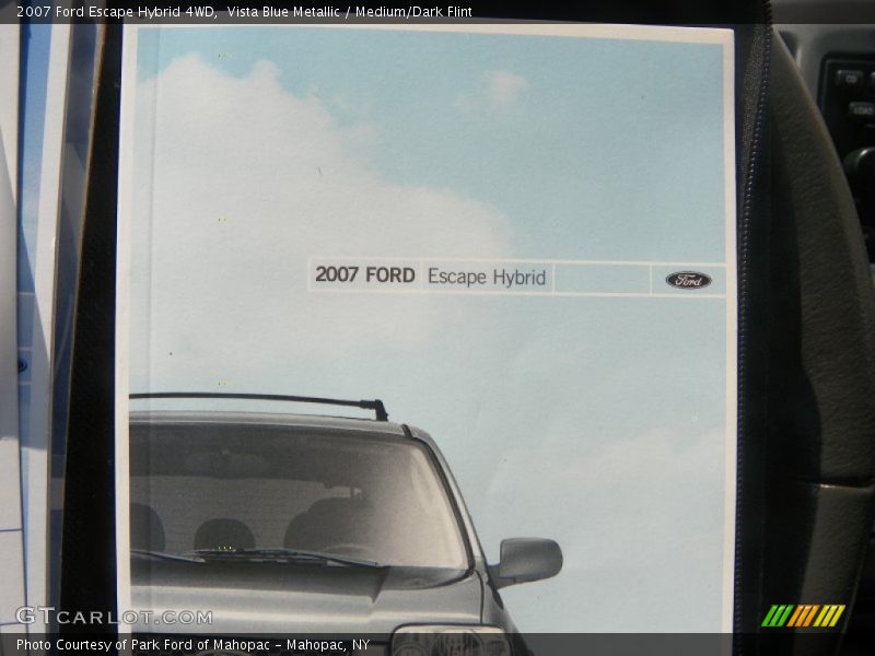 Vista Blue Metallic / Medium/Dark Flint 2007 Ford Escape Hybrid 4WD