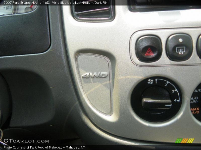 Vista Blue Metallic / Medium/Dark Flint 2007 Ford Escape Hybrid 4WD