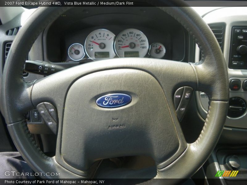 Vista Blue Metallic / Medium/Dark Flint 2007 Ford Escape Hybrid 4WD