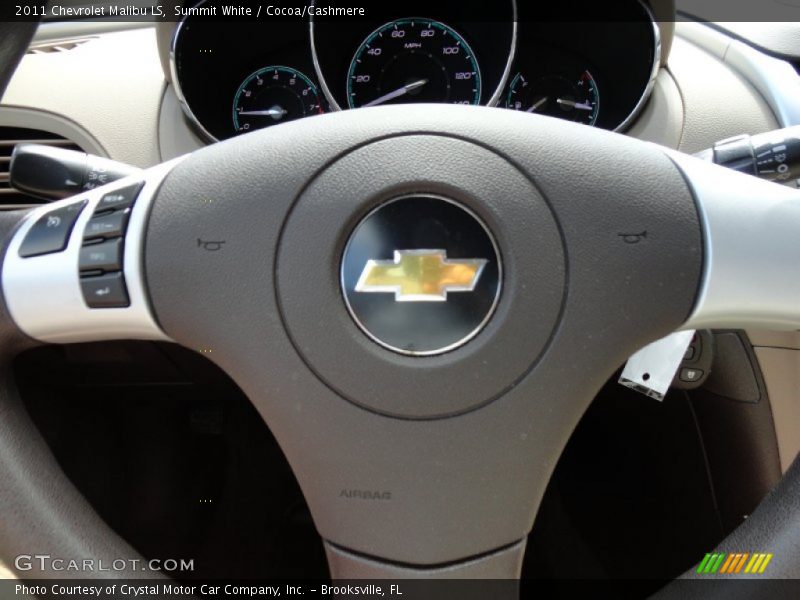 Summit White / Cocoa/Cashmere 2011 Chevrolet Malibu LS
