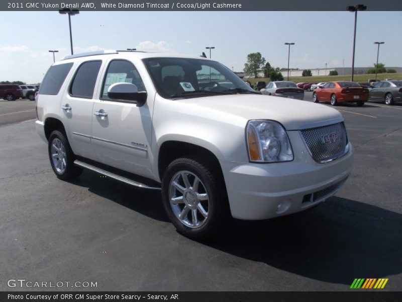 White Diamond Tintcoat / Cocoa/Light Cashmere 2011 GMC Yukon Denali AWD