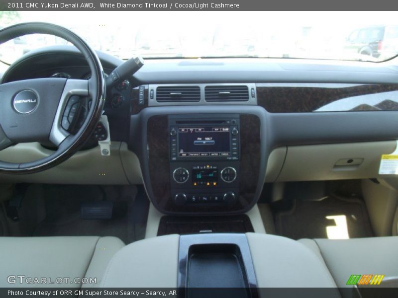 White Diamond Tintcoat / Cocoa/Light Cashmere 2011 GMC Yukon Denali AWD