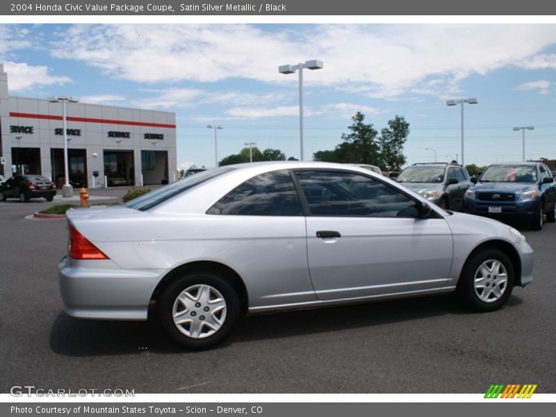 Satin Silver Metallic / Black 2004 Honda Civic Value Package Coupe